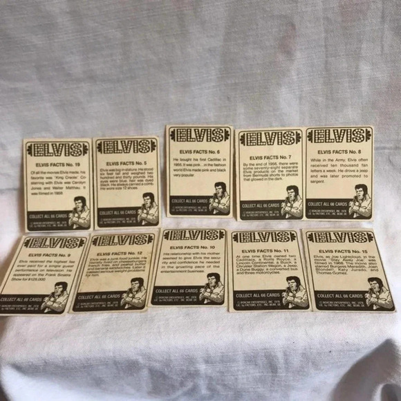 Vintage Elvis Presley Cards Collection 1978 10 cards Lot - Picture 4 of 6